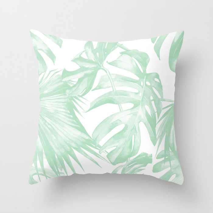 Society6 Simply Tropical Palm Leaves in Jungle Green by Simple Luxe by Nature Magick on Rectangular Pillow 